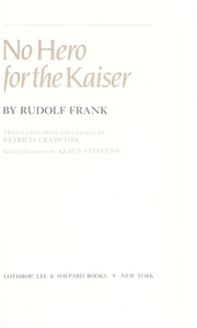 Cover of No Hero for the Kaiser